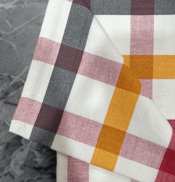 The Ember Check Kitchen Towel