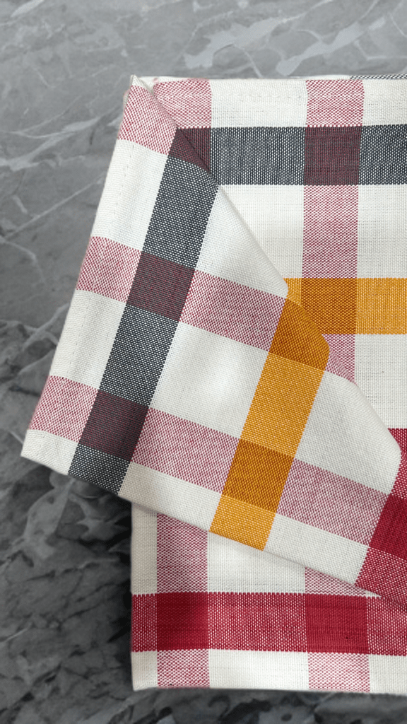 The Ember Check Kitchen Towel