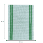 Premium White Honeycomb Kitchen Towel with Green Stripe - Imagen 5