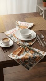 Coffee House Cotton Kitchen Towel - Image 2