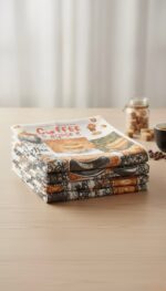 Coffee House Cotton Kitchen Towel - Image 4