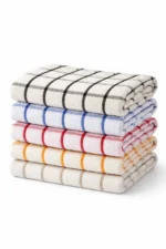 Red Check Terry Cotton Kitchen Towel - Imagen 6