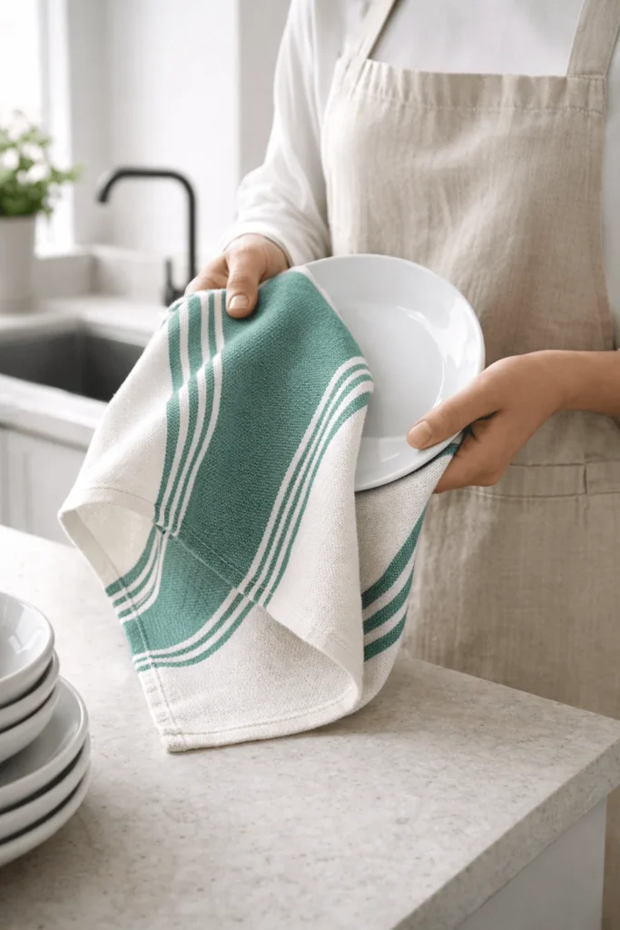 Riverbank Stripe Paño de cocina 100% Algodón Multan Pakistán MOQ bajo