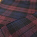 Export Quality Flannel Fabric | Purple and Navy Tartan - Image 2