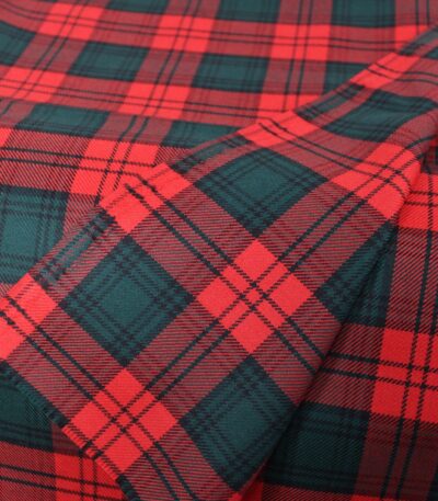 Premium red and green flannel from the top textile exporter in Multan