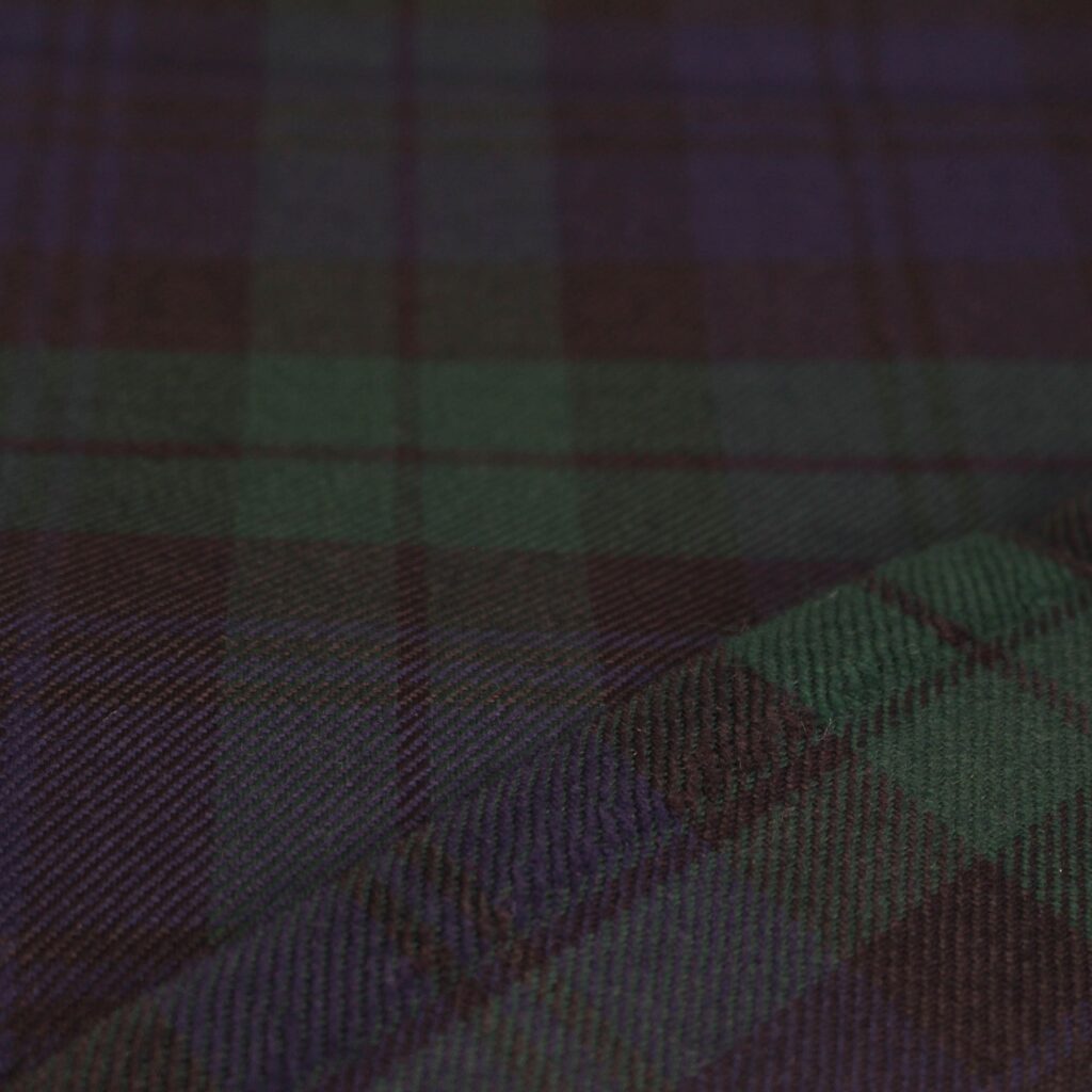 Top textile exporter in Multan: navy and forest green tartan flannel