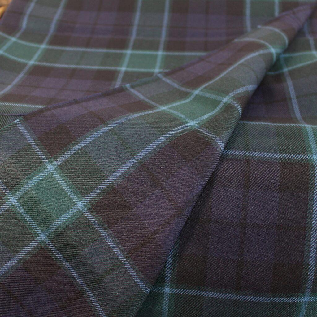 Premium yarn dyed fabric factory: plum and earthy brown muted tartan flannel