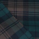 Professional textile sourcing Pakistan: deep teal and taupe plaid flannel