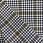 Premium Green & Brown Houndstooth Plaid Yarn-Dyed Cotton Fabric - Image 2