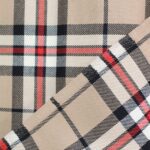 Fabricant de tissu flanelle sur mesure : flanelle écossaise de luxe beige et tan