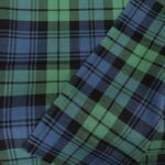 Sage Green & Charcoal Tartan Yarn-Dyed Cotton Fabric – Bild 2
