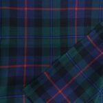 Midnight Navy & Green Plaid Yarn-Dyed Cotton Fabric - Image 2