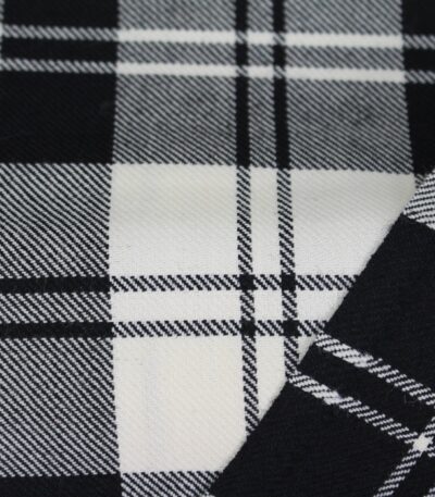 Black and White Gingham Check Yarn-Dyed Cotton Fabric - Home Innovators