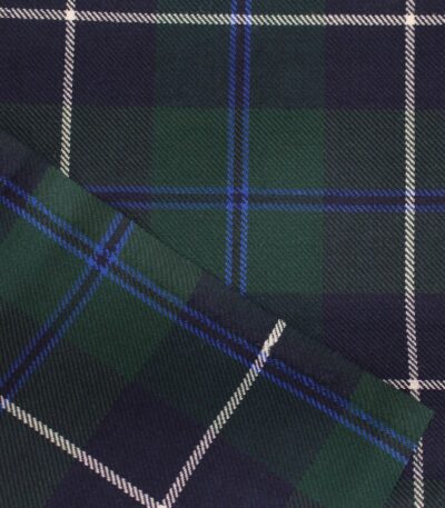 Wholesale flannel fabric supplier: navy and forest green plaid fabric