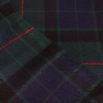 ⁦Premium Navy and Green Flannel Plaid Fabric⁩ - الصورة ⁦2⁩
