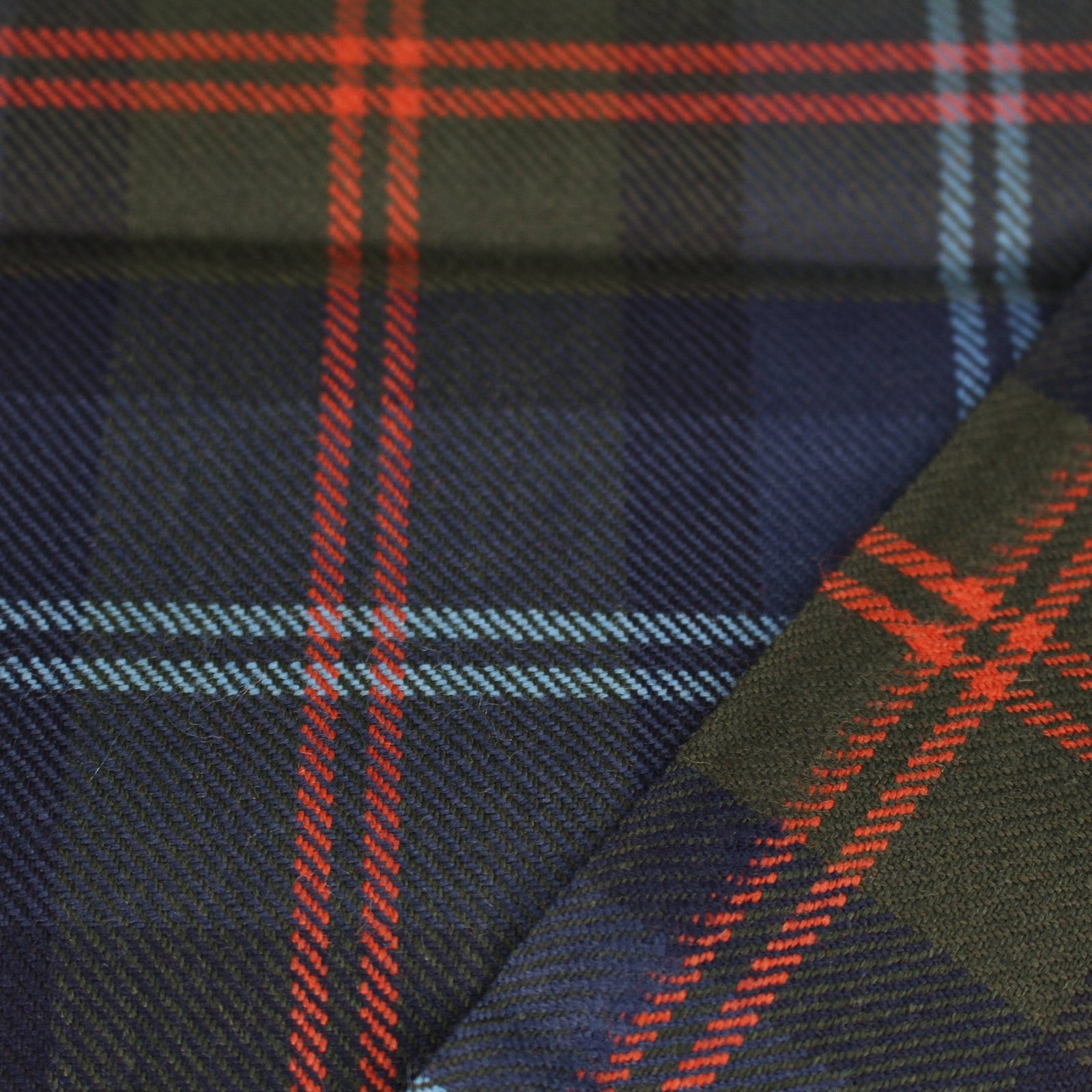 Navy and Forest Green Black Watch Tartan Yarn-Dyed Cotton Fabric - Home Innovators