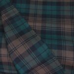 Forest Green and Brown Tartan Yarn-Dyed Cotton Fabric