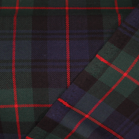 Blue Green and Red Tartan Plaid Yarn-Dyed Cotton Fabric - Home Innovators