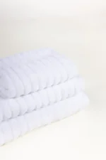 White Combed Plain Towel - Image 3