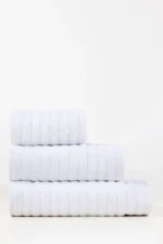 White Combed Plain Towel - Image 2