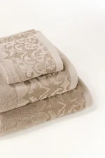 Cream Jacquard Dyed Towel - Image 3