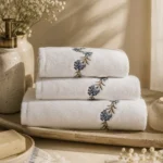 Bluebell Vine Embroidered Towel Set