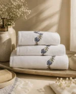 Bluebell Vine Embroidered Towel Set