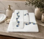 Bluebell Vine Embroidered Towel Set - Image 3